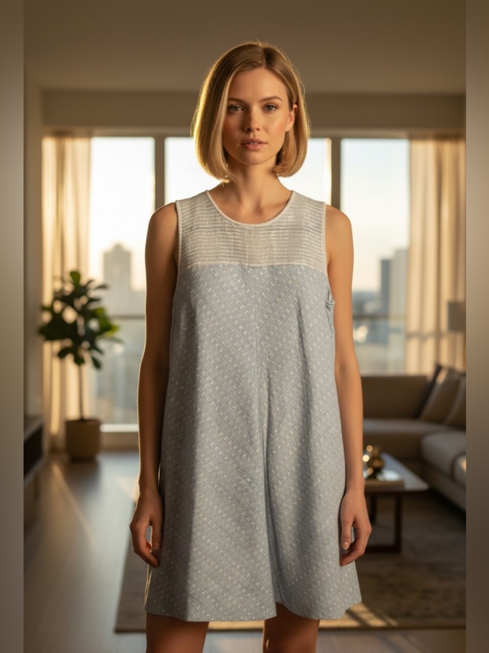 Billy Reid Cotton Swedish Dot Lace A-Line Mini Dress Size Small